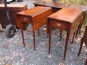 Pair Solid Cherry Drop Leaf Tables